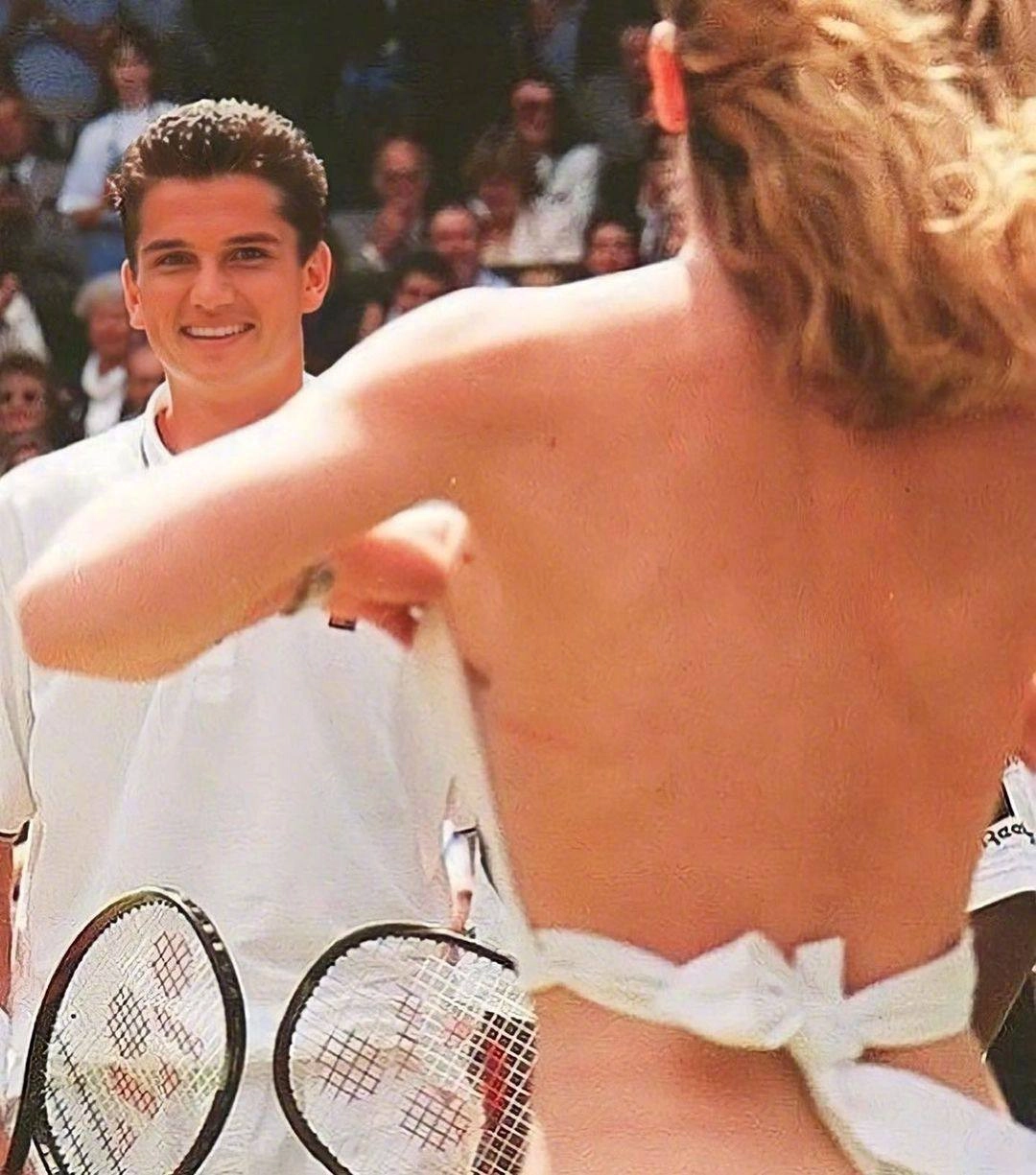 Famous scenes from the Wimbledon Open in March 1996