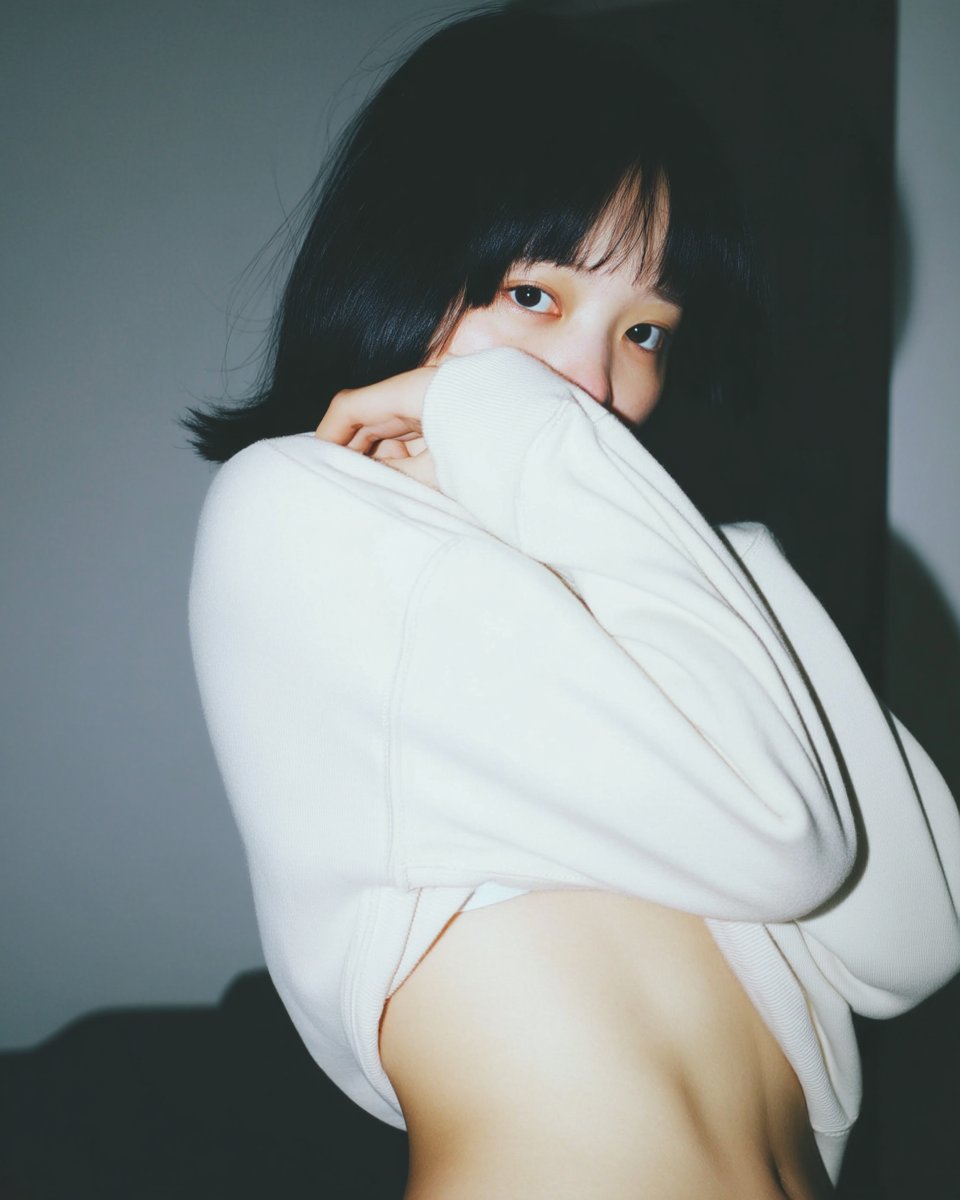 黑头发和白衬衫的女人。