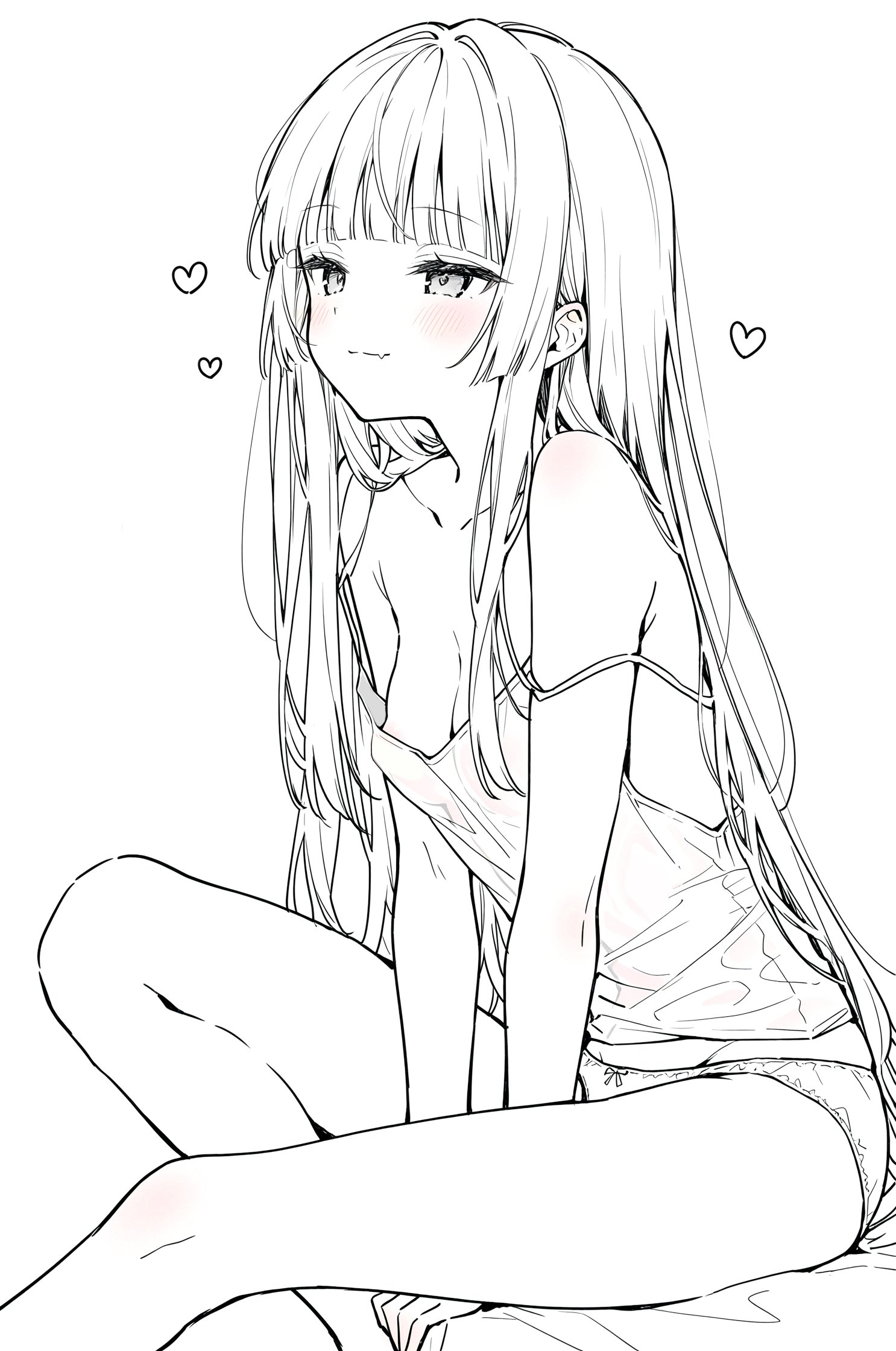 长头发的女孩和一个粉红色的衬衫。