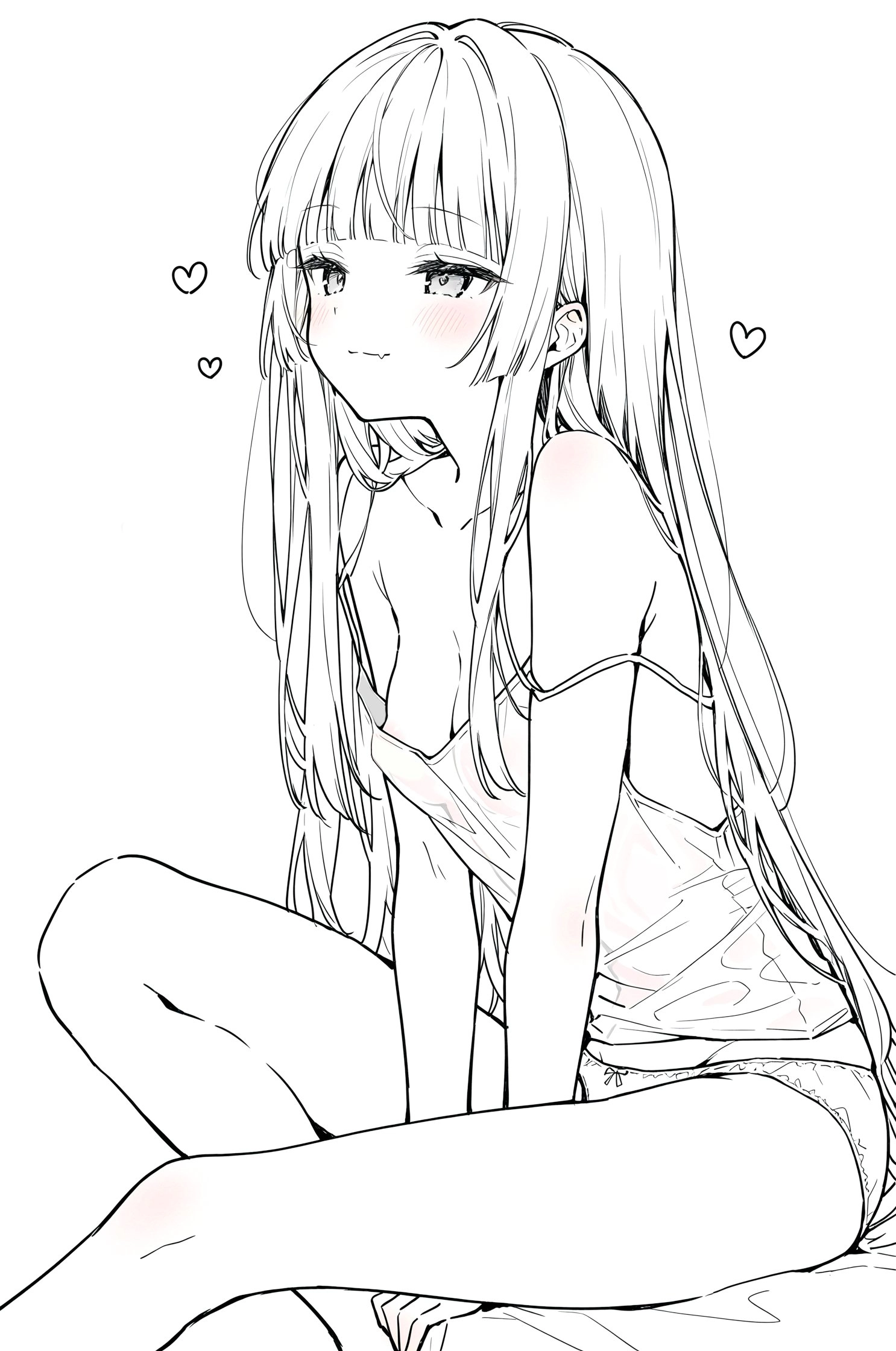 长头发的女孩和一个粉红色的衬衫。