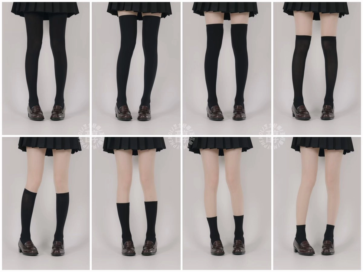 穿着黑衣和黑鞋的女人。