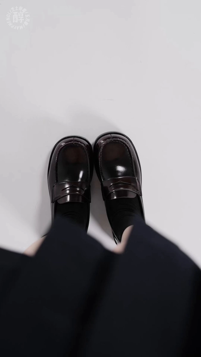 一双黑色鞋子在白色背景。
