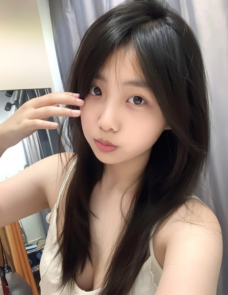 黑头发和白衬衫的女人。