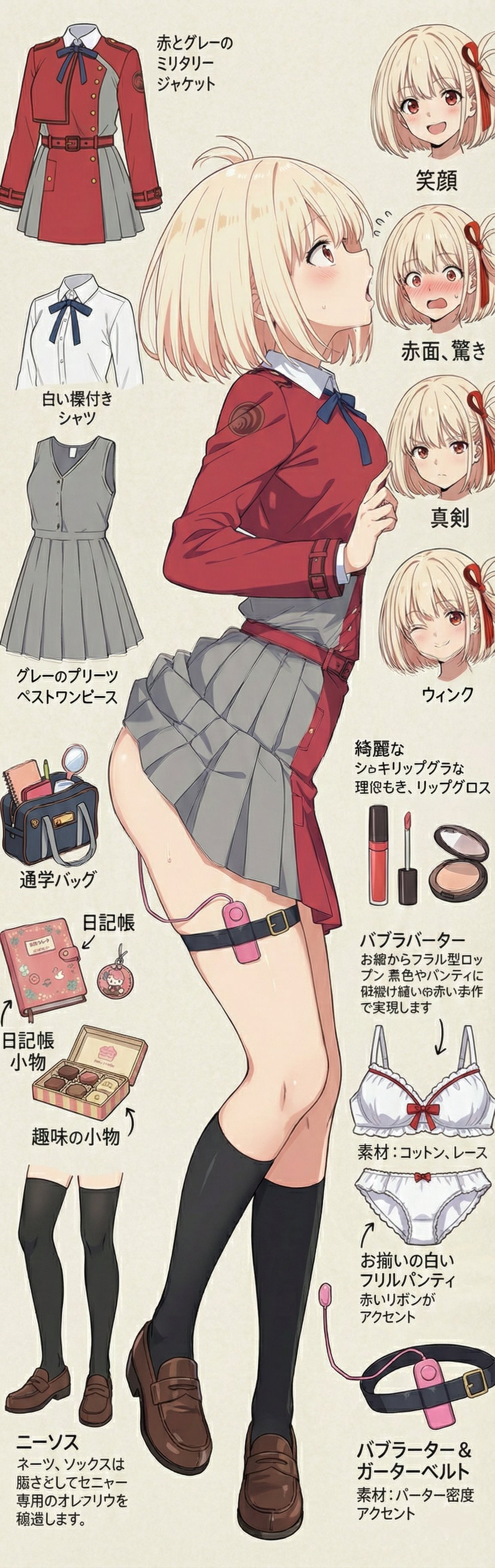 一位穿着红色外套和黑色裤子的女人正在为一张照片而立场。