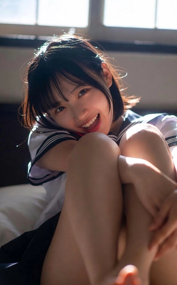 女孩,脸上的笑容。