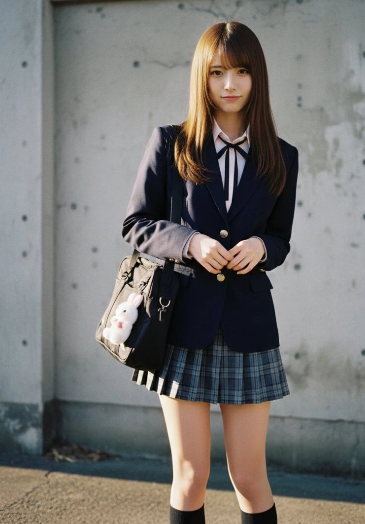 穿着蓝色夹克和白色领带的女人。