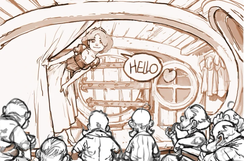 女人在一个标志上的信息。