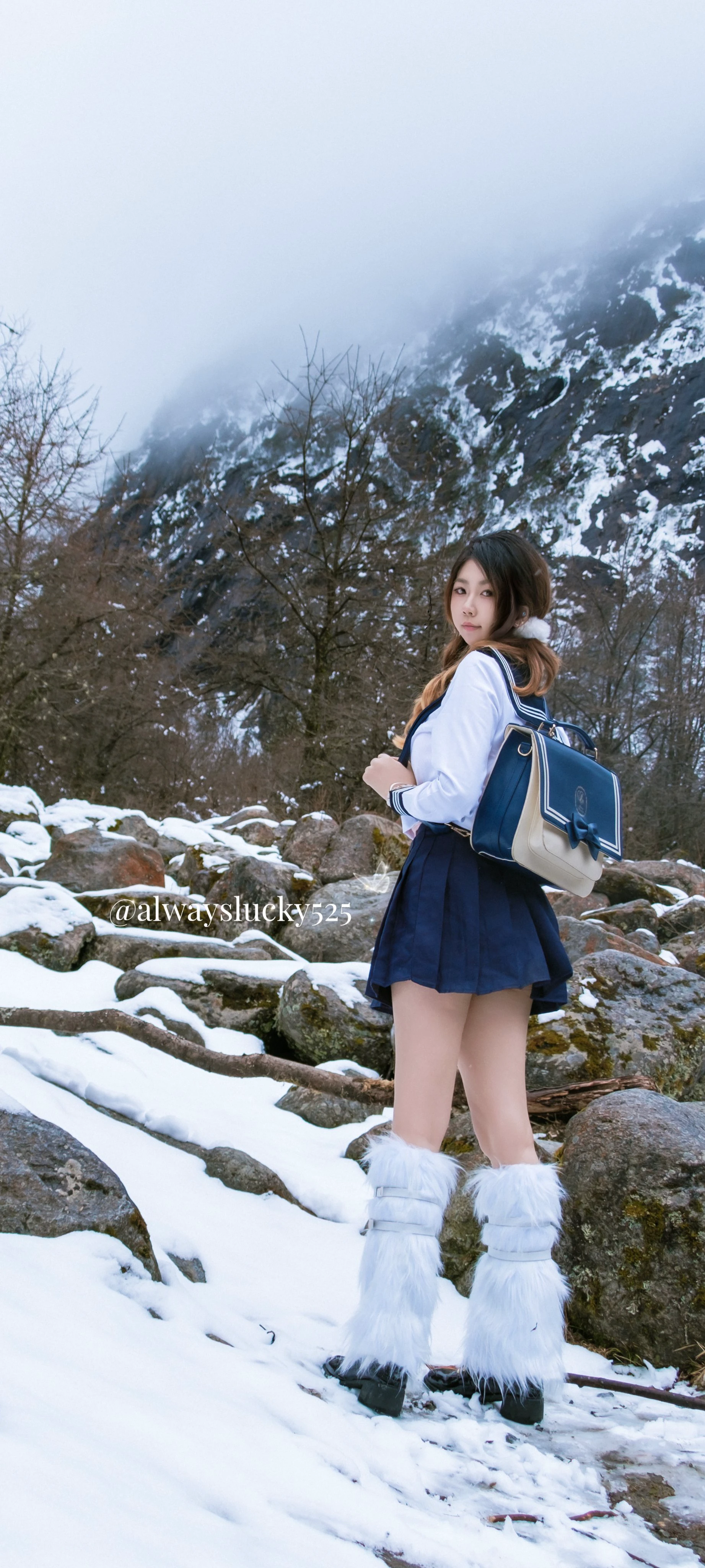 腿部保暖全靠毛茸茸