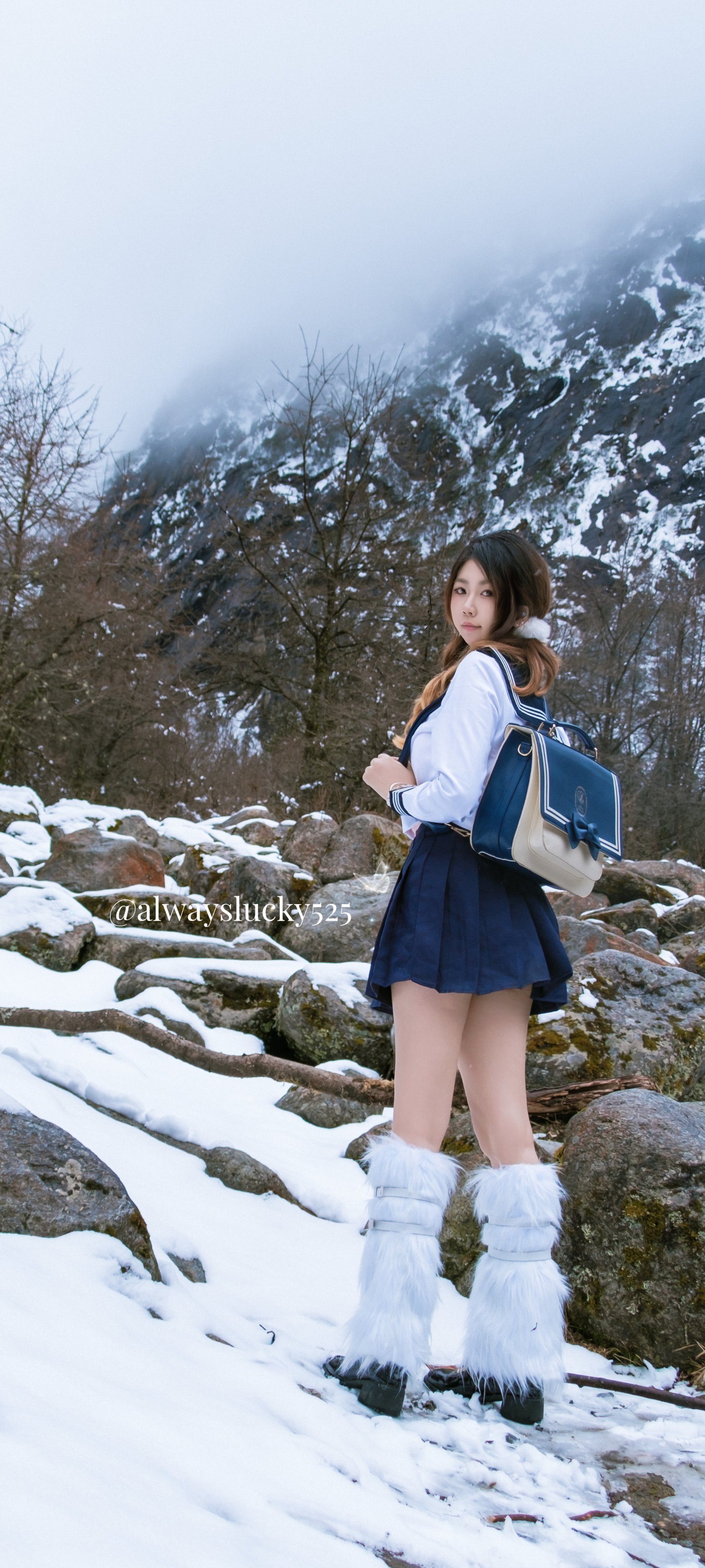 腿部保暖全靠毛茸茸