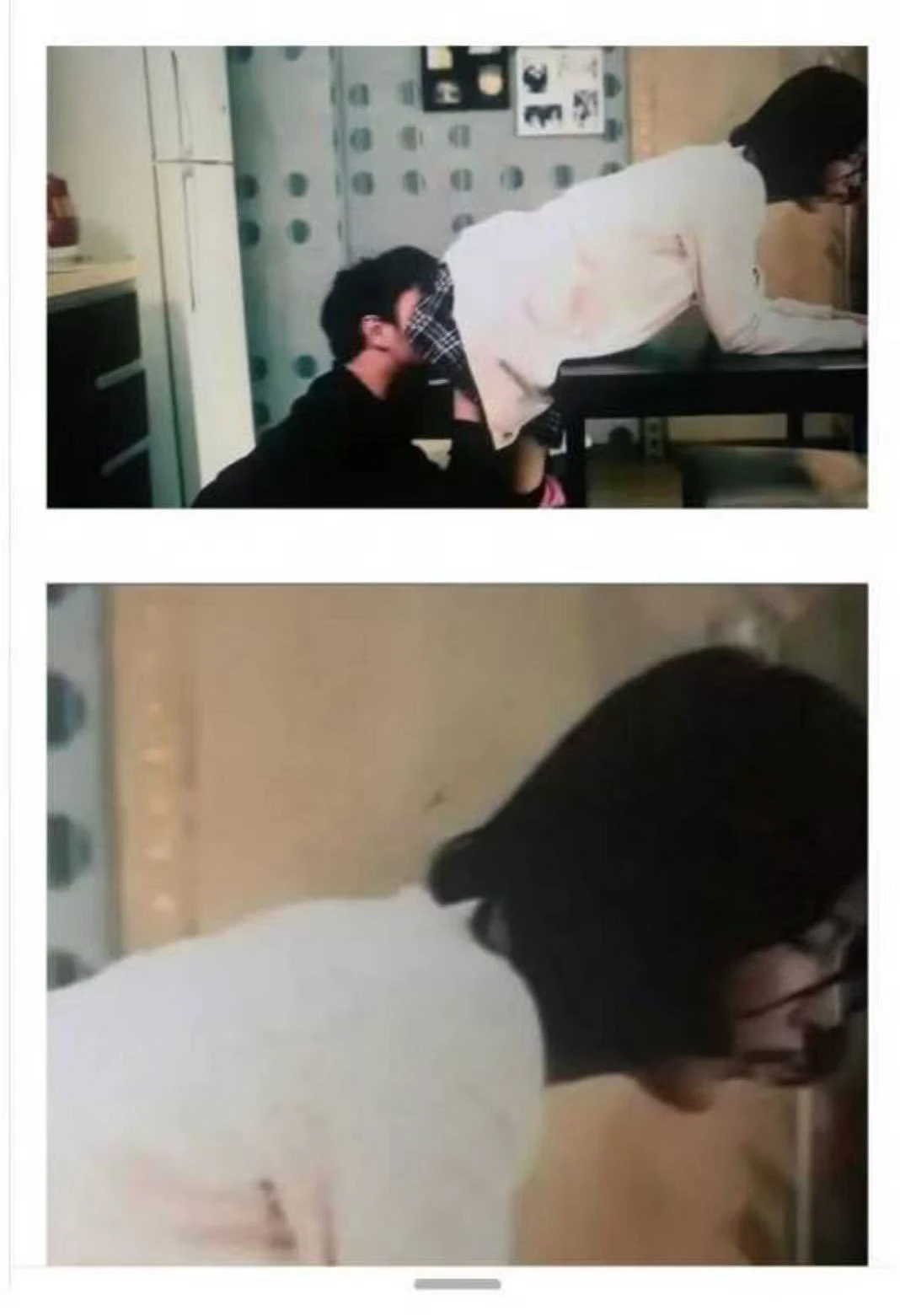 这坐姿也太硬核了