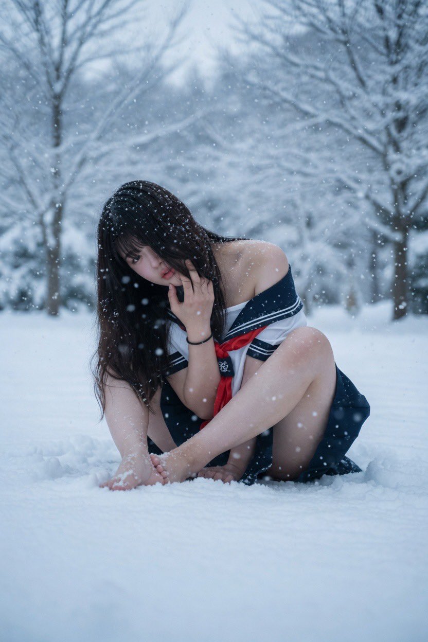 雪地蹦迪别忘穿羽绒服
