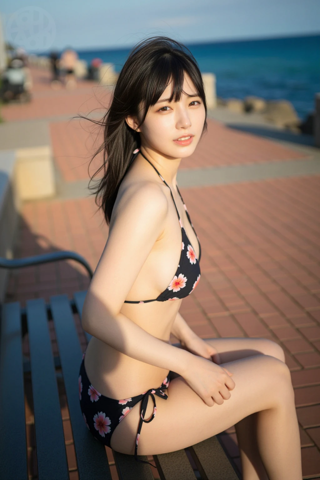 海边赏景顺便露个脸