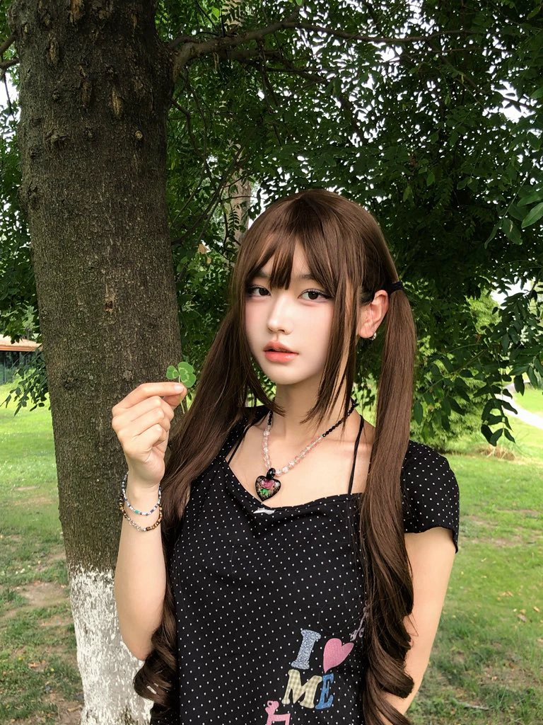 别找了四叶草在头发里