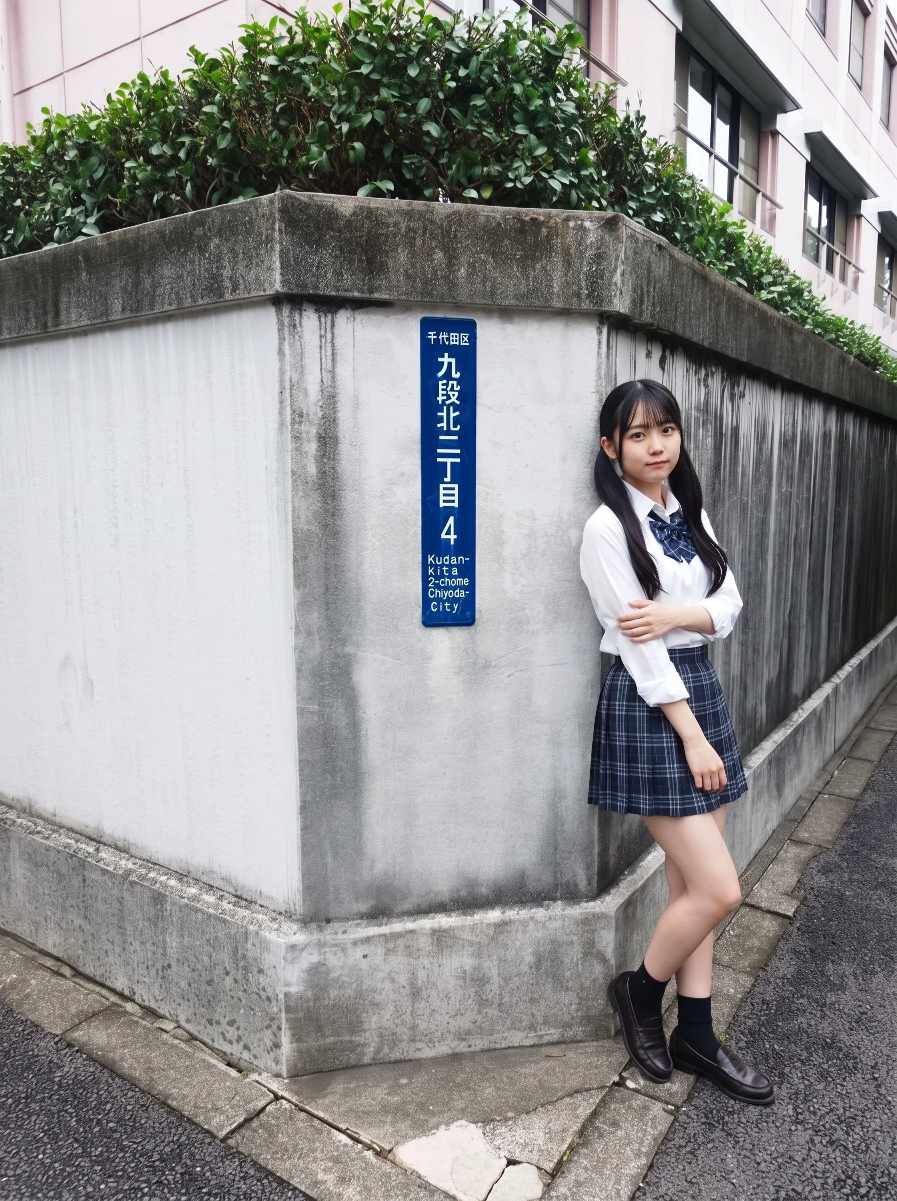 墙角美少女路过拆迁现场