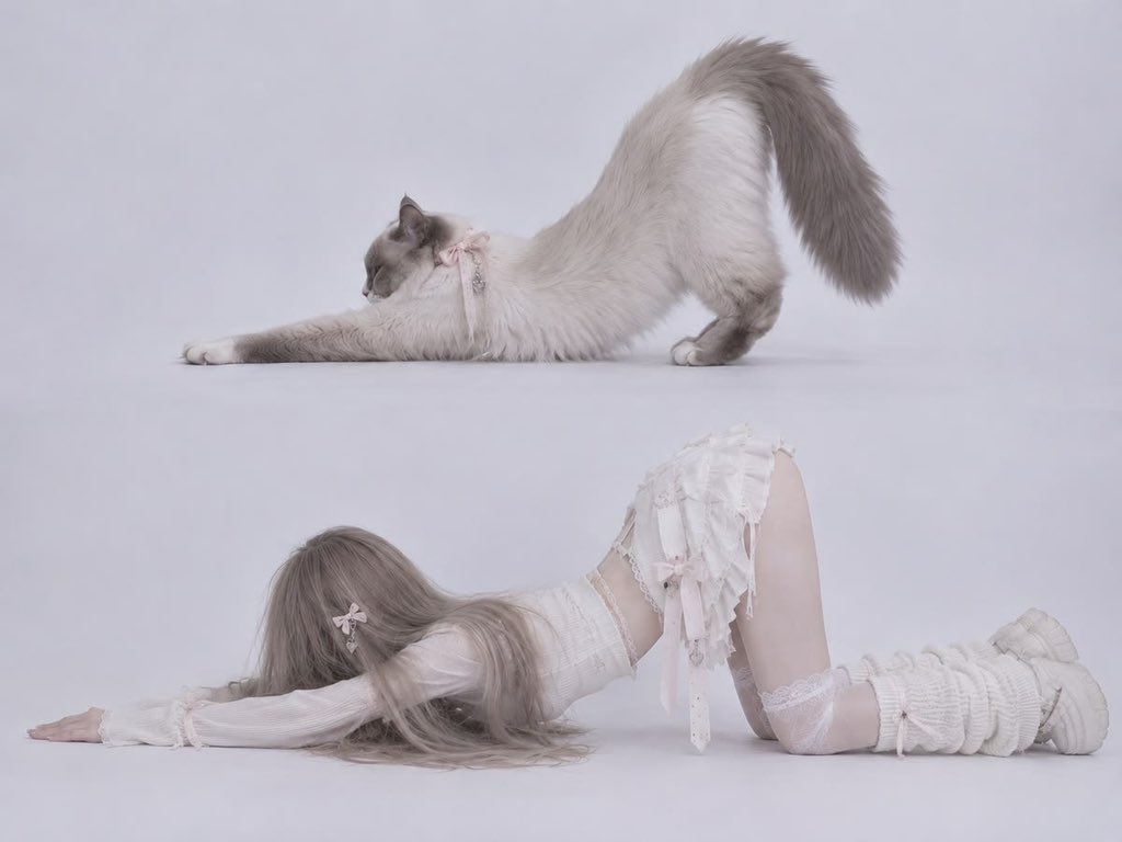 猫咪的优雅模仿秀
