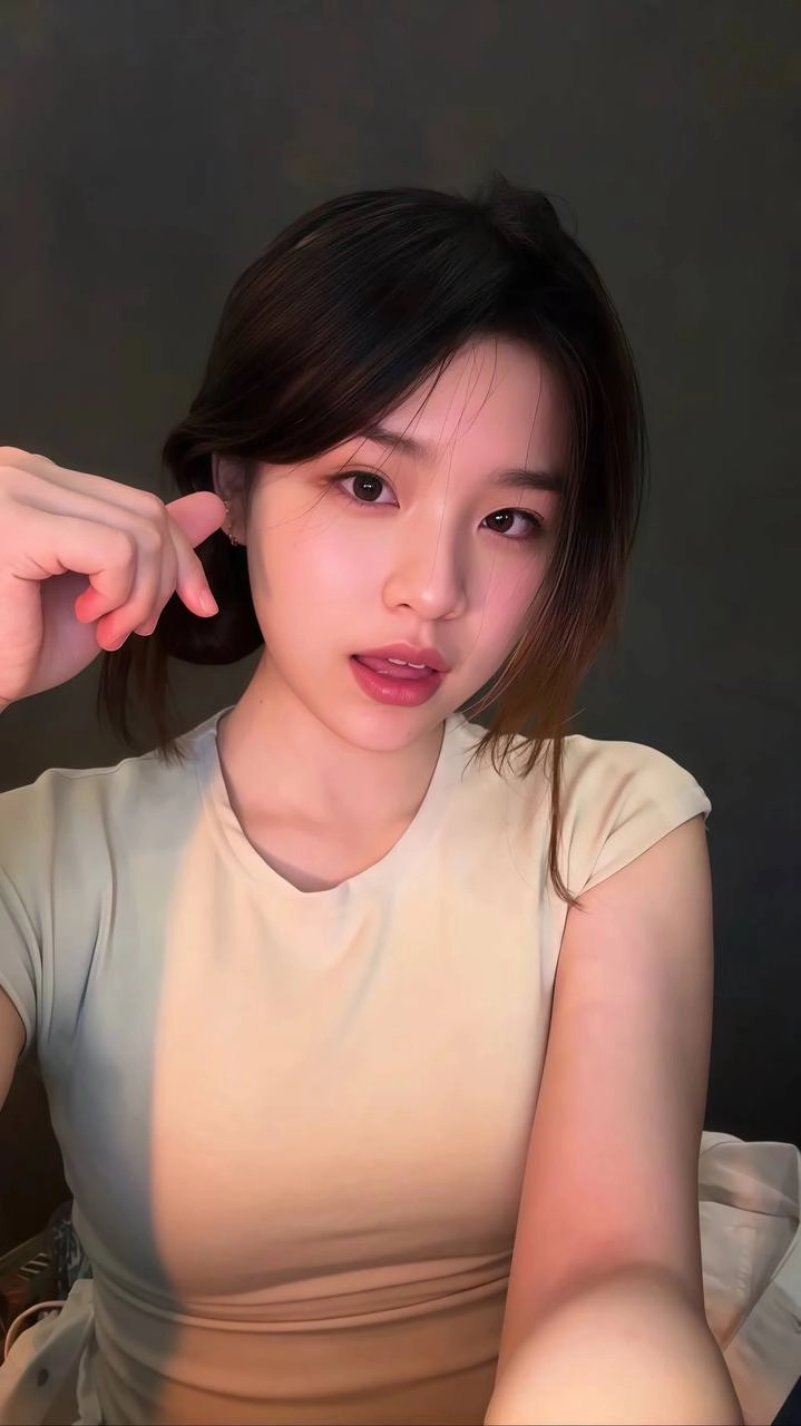 长头发的女人和一只马尾巴。