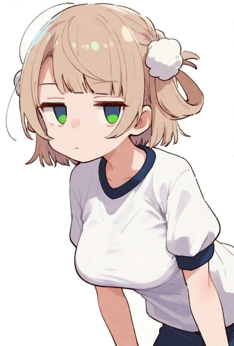 穿着白色衬衫和蓝眼睛的女孩。