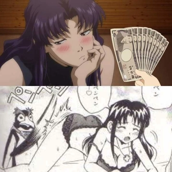 女人手里拿着钱。