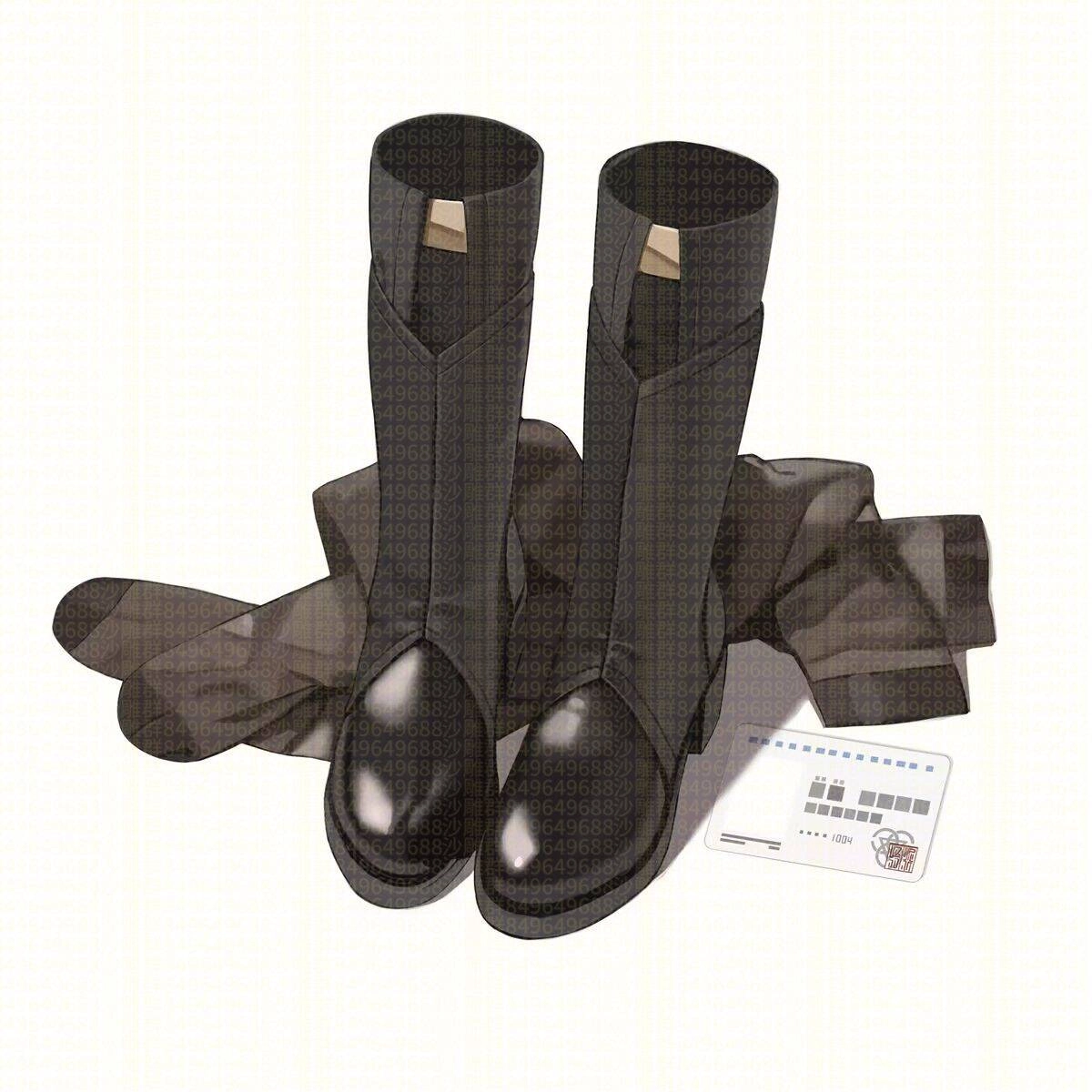 一双蓝色和白色的鞋子,周围有一条黑色带。