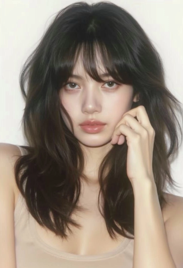 长头发的女人和一只马尾巴。