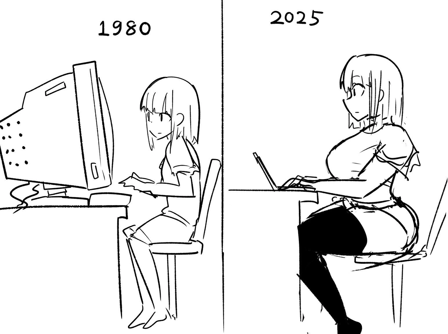 女人坐在一张桌子上,用笔记本电脑。