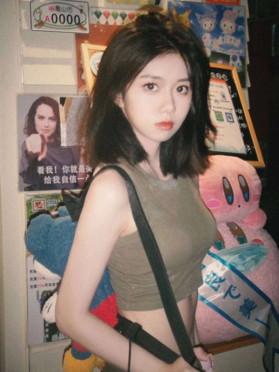 女人用一只装满的动物和一个手提包。