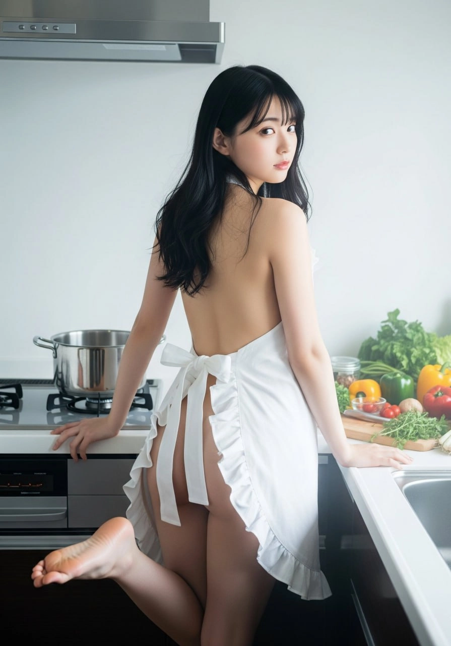 女人穿着一个白色的子和一个白色的弓。