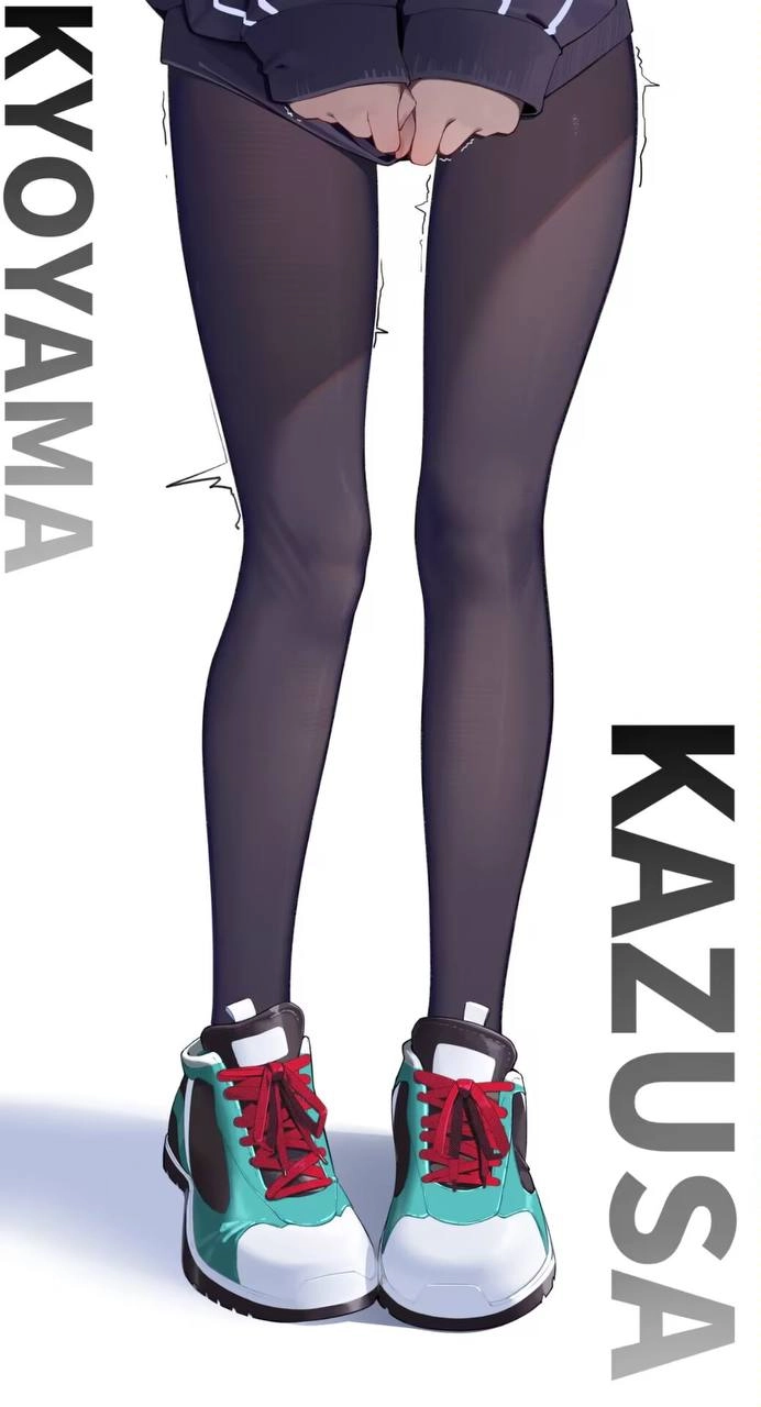 女人的腿,穿着黑色的袜子。