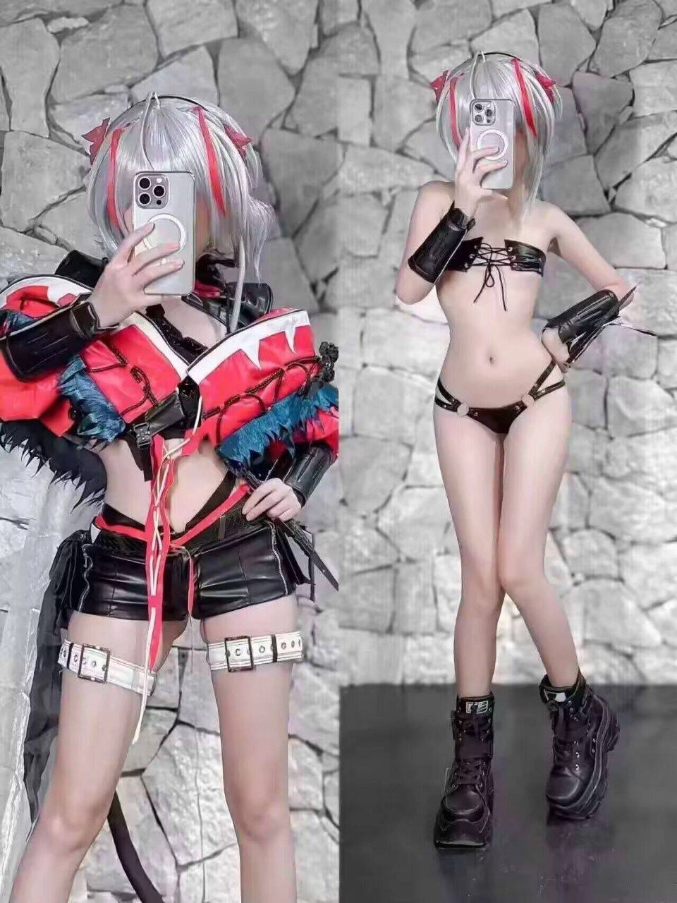 两个女人在比基尼的照片。