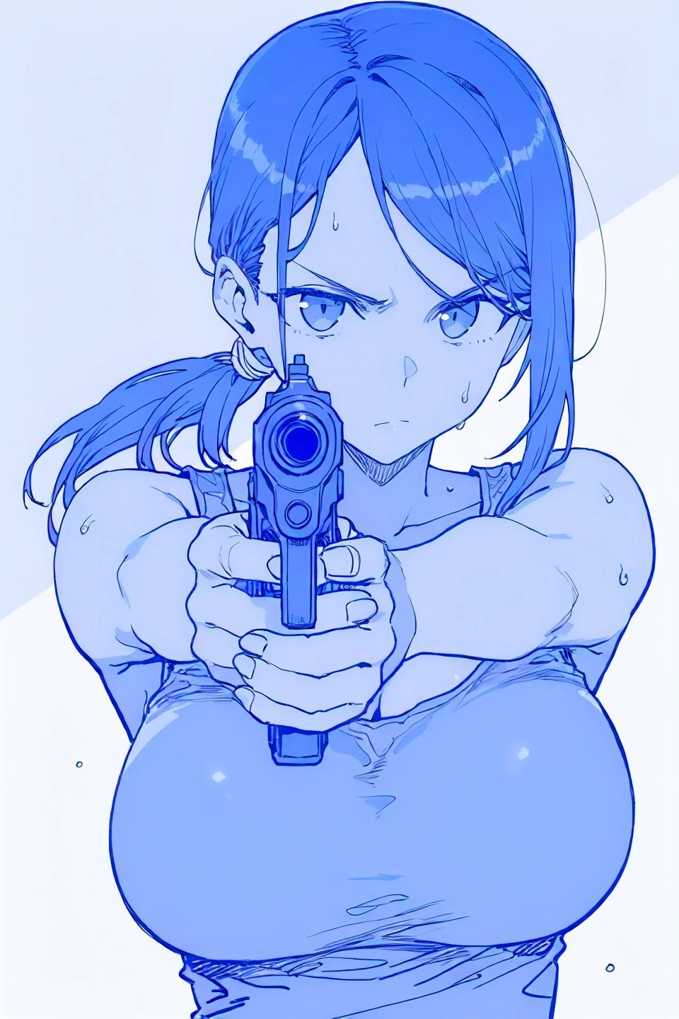 带着枪的女人。