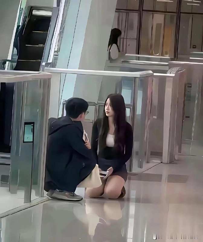 男人跪在一个女人身上。