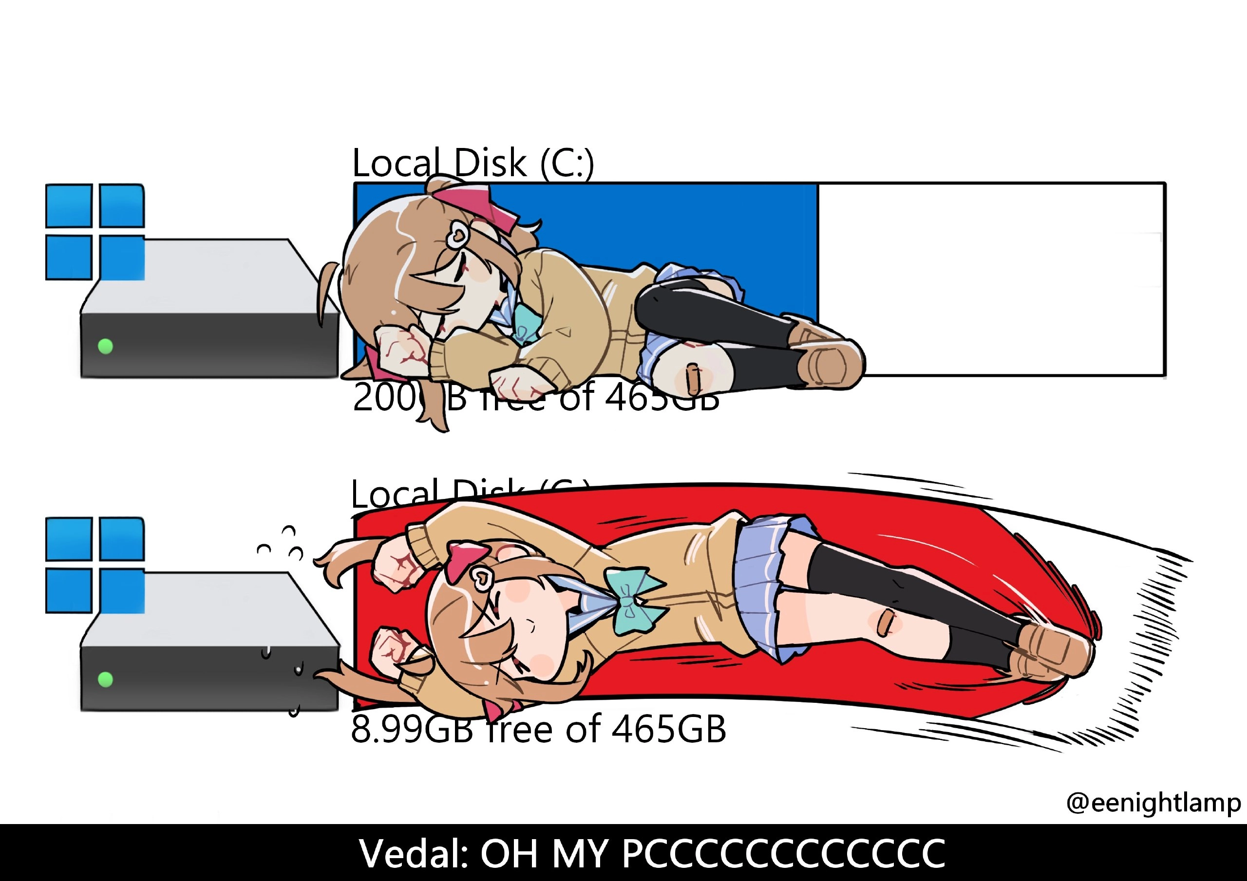 女孩从悬崖上坠落的卡通。
