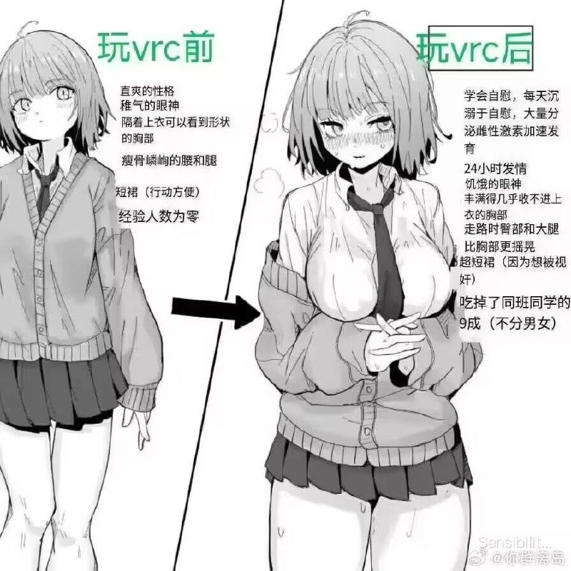 玩VRC后的身材大变样