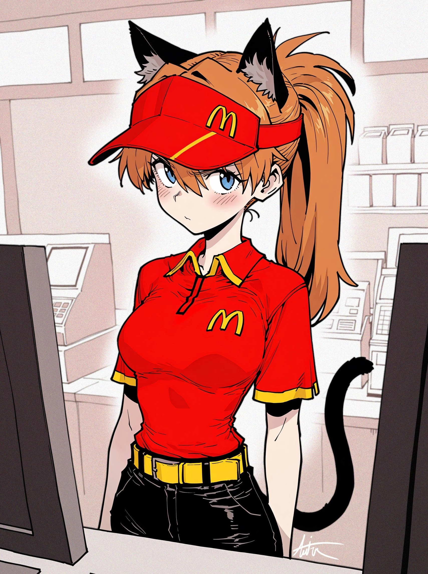 麦当劳猫耳营业员